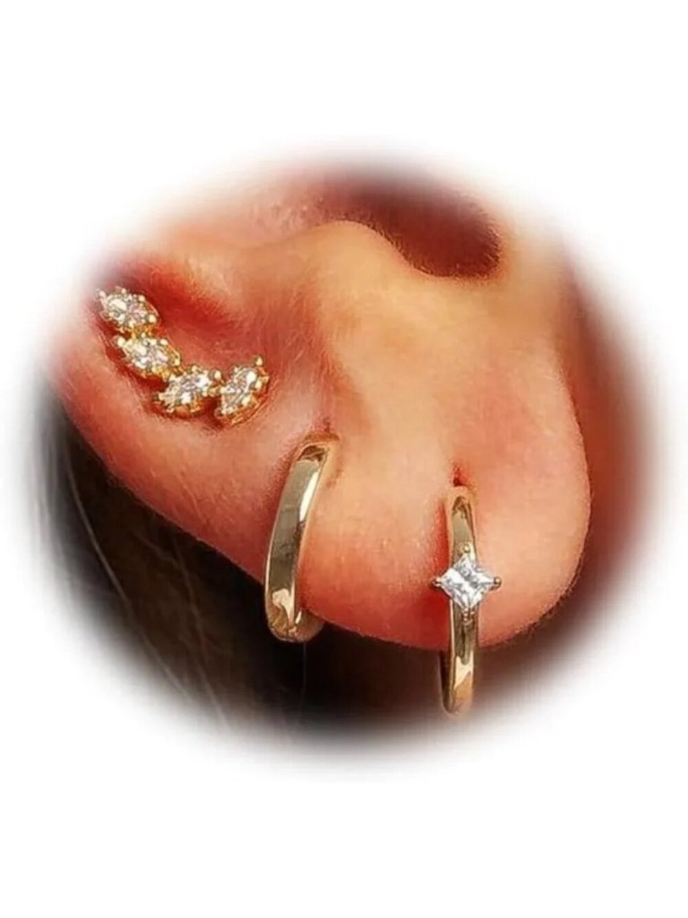 ❤️Women Gold Plated Cartilage Earring Hoop Earring Set Piercing Small Jewelry